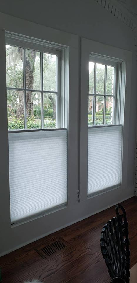 Honeycomb Shades and Silhouettes in Ardsley Park | Shutters Bluffton, SC